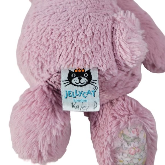 Jellycat Blossom Bunny Tulip Plush Pink Purple 12" Flower Ears & Feet Bobtail - Picture 9 of 10